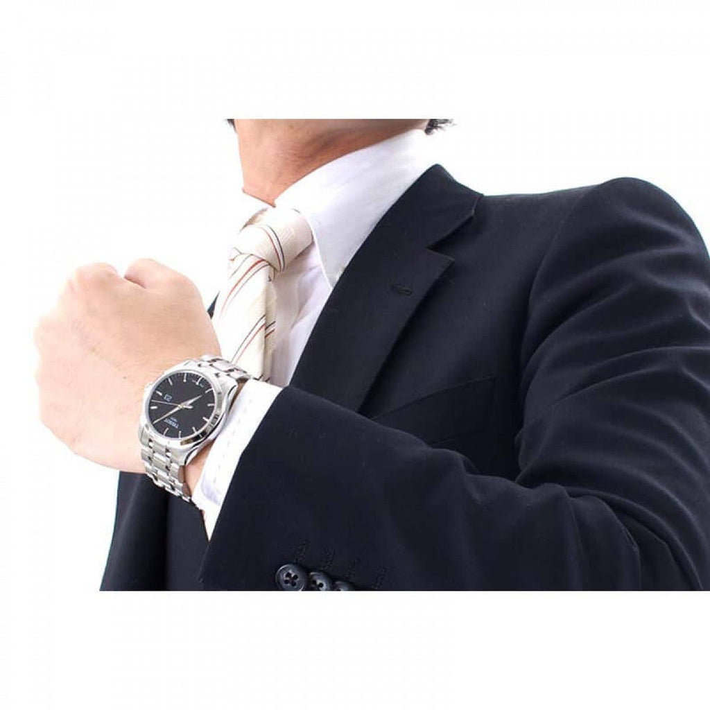 Tissot T Trend Couturier Chronograph Black Dial Silver Steel Strap Watch For Men - T035.410.11.051.00 Buy Now By Tissot