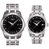 Tissot T Trend Couturier Lady Black Dial Silver Steel Strap Watch For Women - T035.210.11.051.00 Buy Now By Tissot