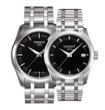 Tissot T Trend Couturier Lady Black Dial Silver Steel Strap Watch For Women - T035.210.11.051.00 Buy Now By Tissot