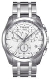 Tissot T Classic Couturier Chronograph White Dial Silver Steel Strap Watch For Men - T101.617.11.031.00