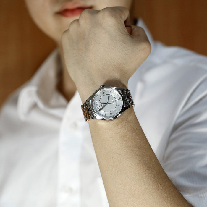 Tissot T Classic T One Automatic Silver Dial Silver Steel Strap Watch For Men - T038.430.11.037.00 Buy Now By Tissot