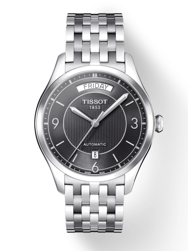 Tissot T Classic T One Automatic Black Dial Silver Steel Strap Watch For Men - T038.430.11.057.00 Buy Now By Tissot
