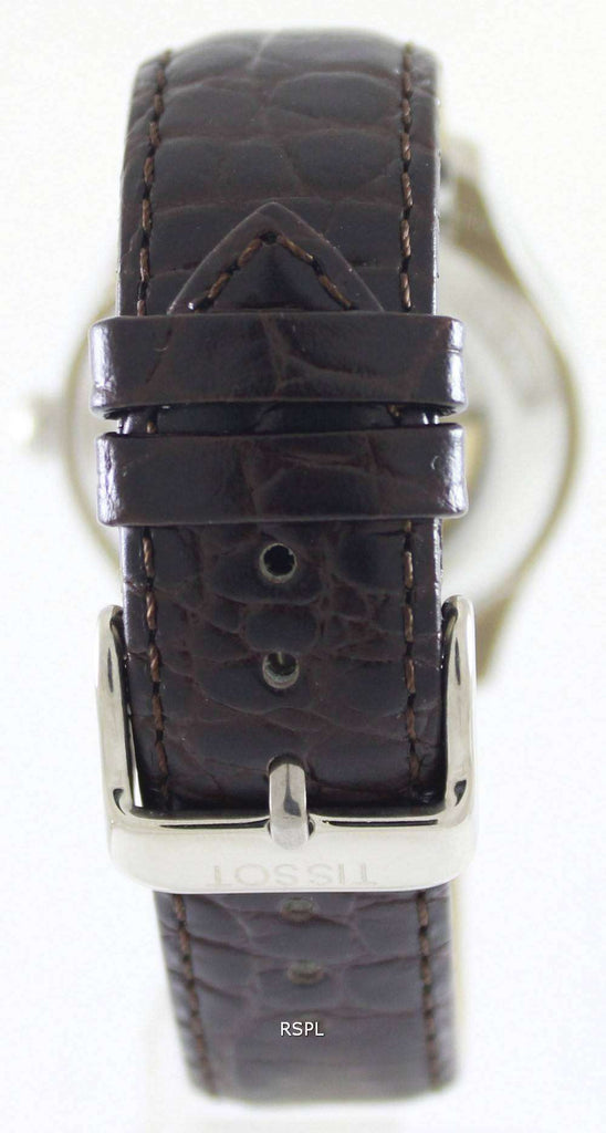 Tissot T Classic T One Automatic Silver Dial Brown Leather Strap Watch For Men - T038.430.16.037.00 Buy Now By Tissot