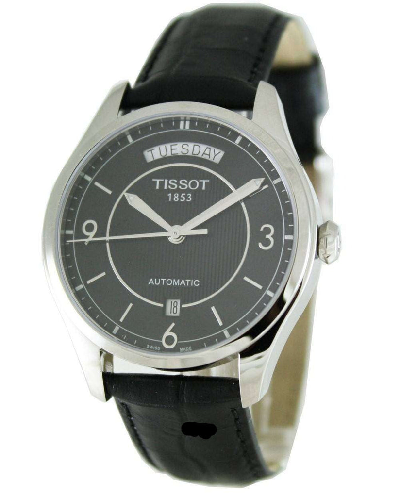 Tissot T One Automatic Black Dial Black Leather Strap Watch For Men - T038.430.16.057.00 Buy Now By Tissot