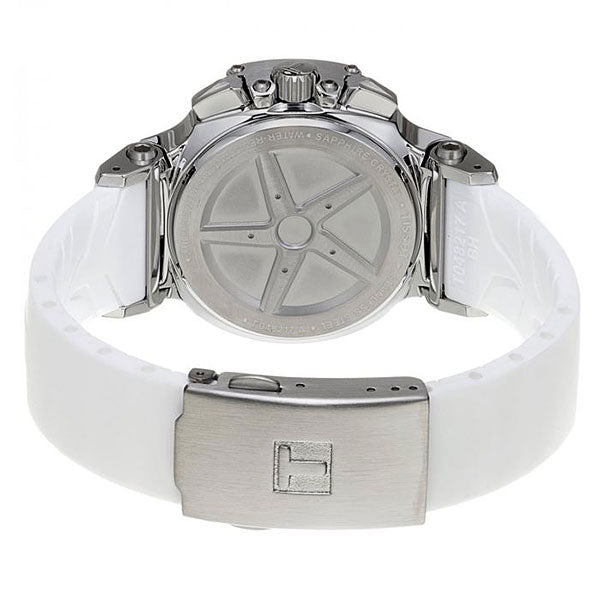 Tissot T Race Lady Chronograph White Dial White Rubber Strap Watch for Women - T048.217.17.017.00 Buy Now By Tissot