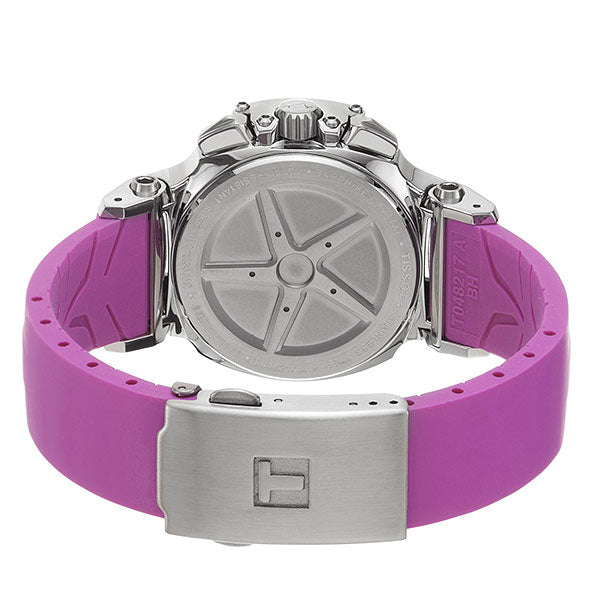 Tissot T Race Chronograph White Dial Pink Rubber Strap Watch for Women - T048.217.17.017.01 Buy Now By Tissot