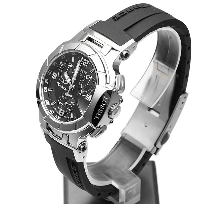 Tissot T Race Chronograph Black Dial Black Rubber Strap Watch for Women - T048.217.17.057.00 Buy Now By Tissot