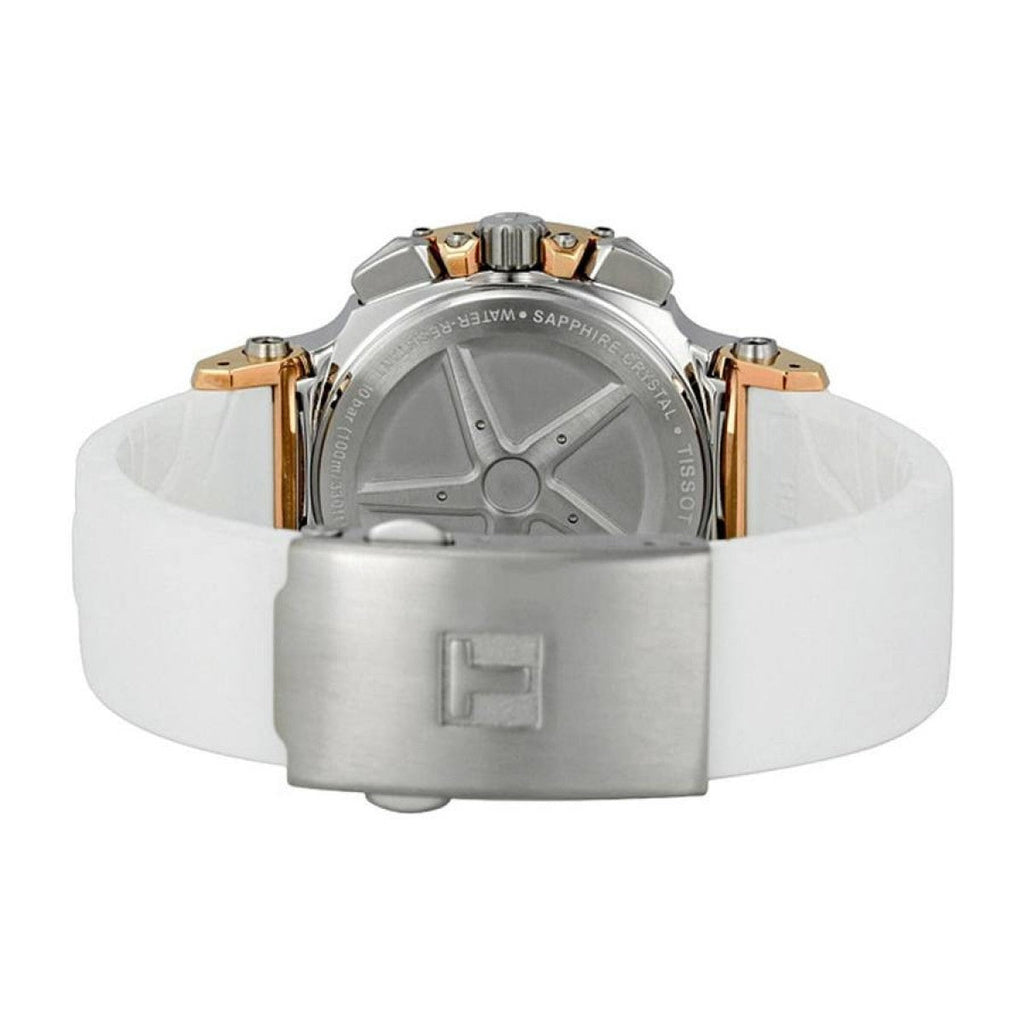 Tissot T Race Chronograph White Dial White Rubber Strap Watch for Women - T048.217.27.017.00 Buy Now By Tissot