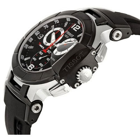 Tissot T Race Chronograph Black Dial Black Rubber Strap Watch for Men - T048.417.27.057.00 Buy Now By Tissot