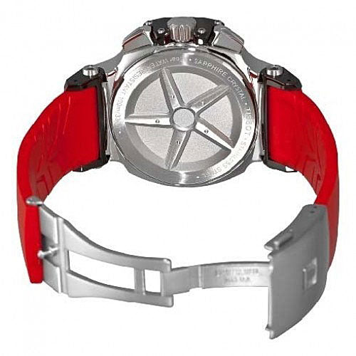 Tissot T Race Chronograph Black Dial Red Rubber Strap Watch for Men - T048.417.27.057.01 Buy Now By Tissot