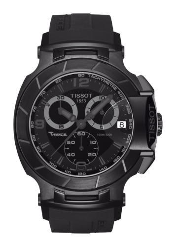Tissot T Race Chronograph Black Dial Black Rubber Strap Watch for Men - T048.417.37.057.00 Buy Now By Tissot