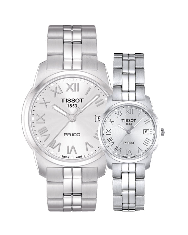 Tissot T Classic PR100 Silver Dial Silver Steel Strap Watch For Women - T049.210.11.033.00 Buy Now By Tissot