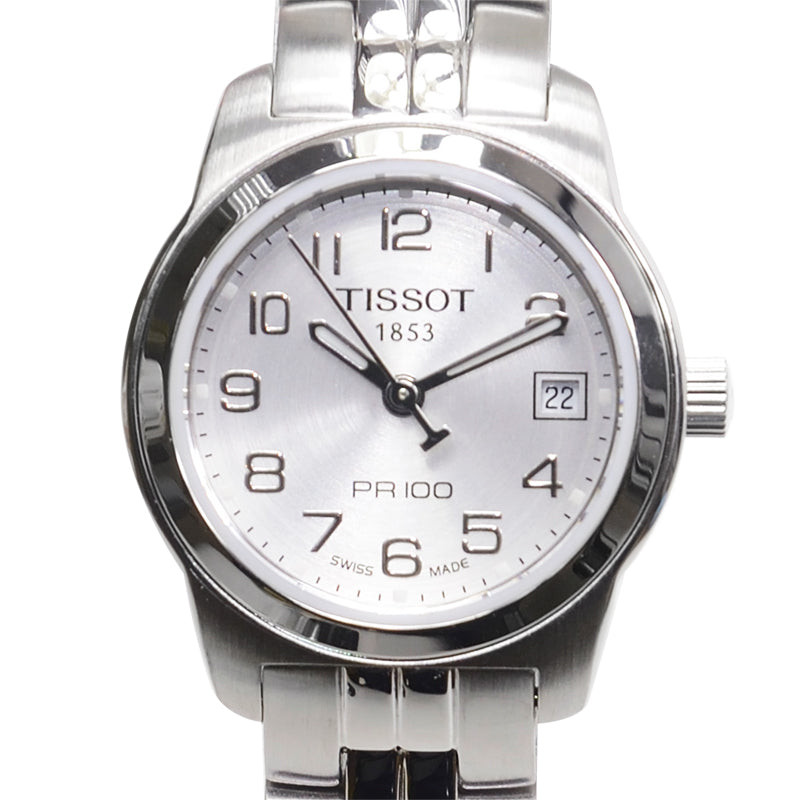 Tissot T Classic PR100 Silver Dial Silver Steel Strap Watch For Women - T049.210.11.032.00 Buy Now By Tissot