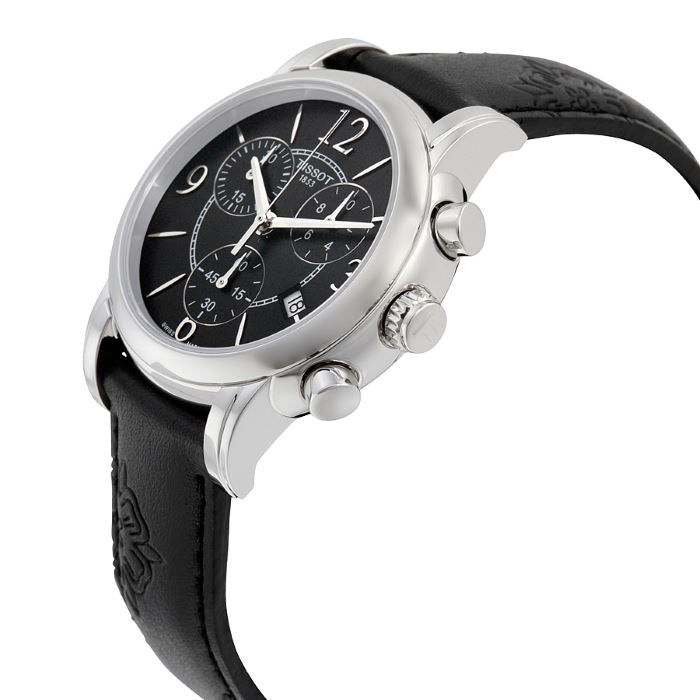Tissot Dressport Chronograph Black Dial Black Leather Strap Watch for Women - T050.217.17.057.00 Buy Now By Tissot