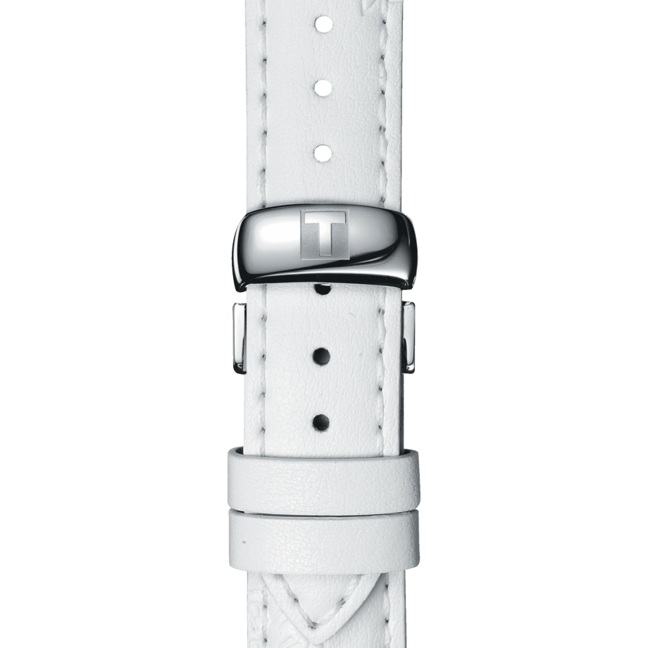 Tissot Dressport Chronograph Mother of Pearl Dial White Leather Strap Watch for Women - T050.217.17.117.00 Buy Now By Tissot