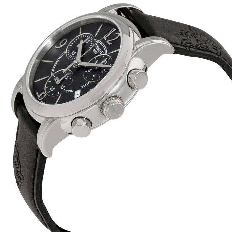 Tissot Dressport Chronograph Black Dial Black Leather Strap Watch for Women - T050.217.17.057.00 Buy Now By Tissot