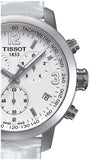 Tissot PRC 200 Chronograph White Dial White Leather Strap Watch For Men - T055.417.16.017.00 Buy Now By Tissot