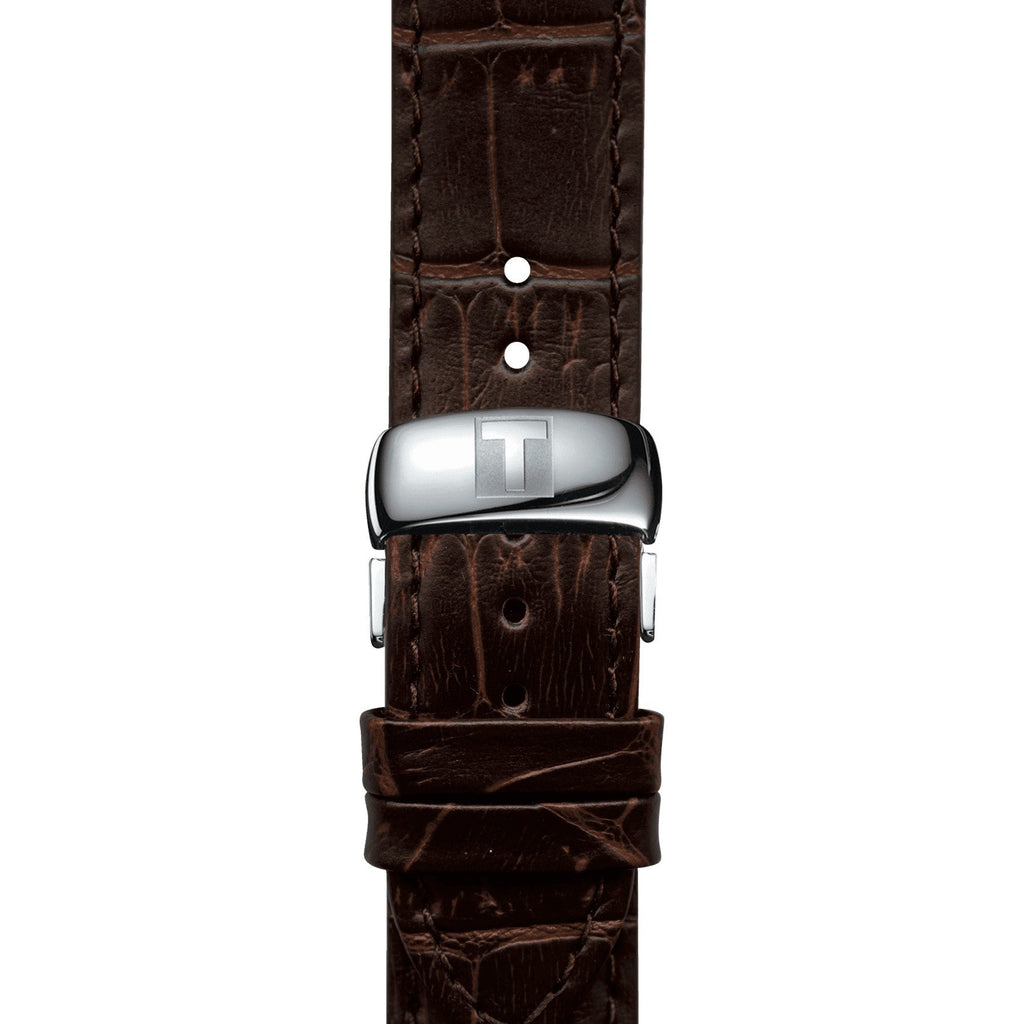 Tissot PRC 200 Chronograph Silver Dial Brown Leather Strap Watch For Men - T055.417.16.037.00 Buy Now By Tissot