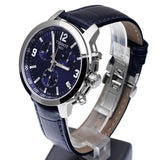 Tissot PRC 200 Chronograph Blue Dial Blue Leather Strap Watch For Men - T055.417.16.047.00 Buy Now By Tissot