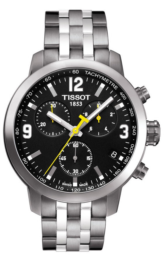 Tissot PRC 200 Chronograph Black Dial Stainless Steel Watch For Men - T0554171105700 Buy Now By Tissot