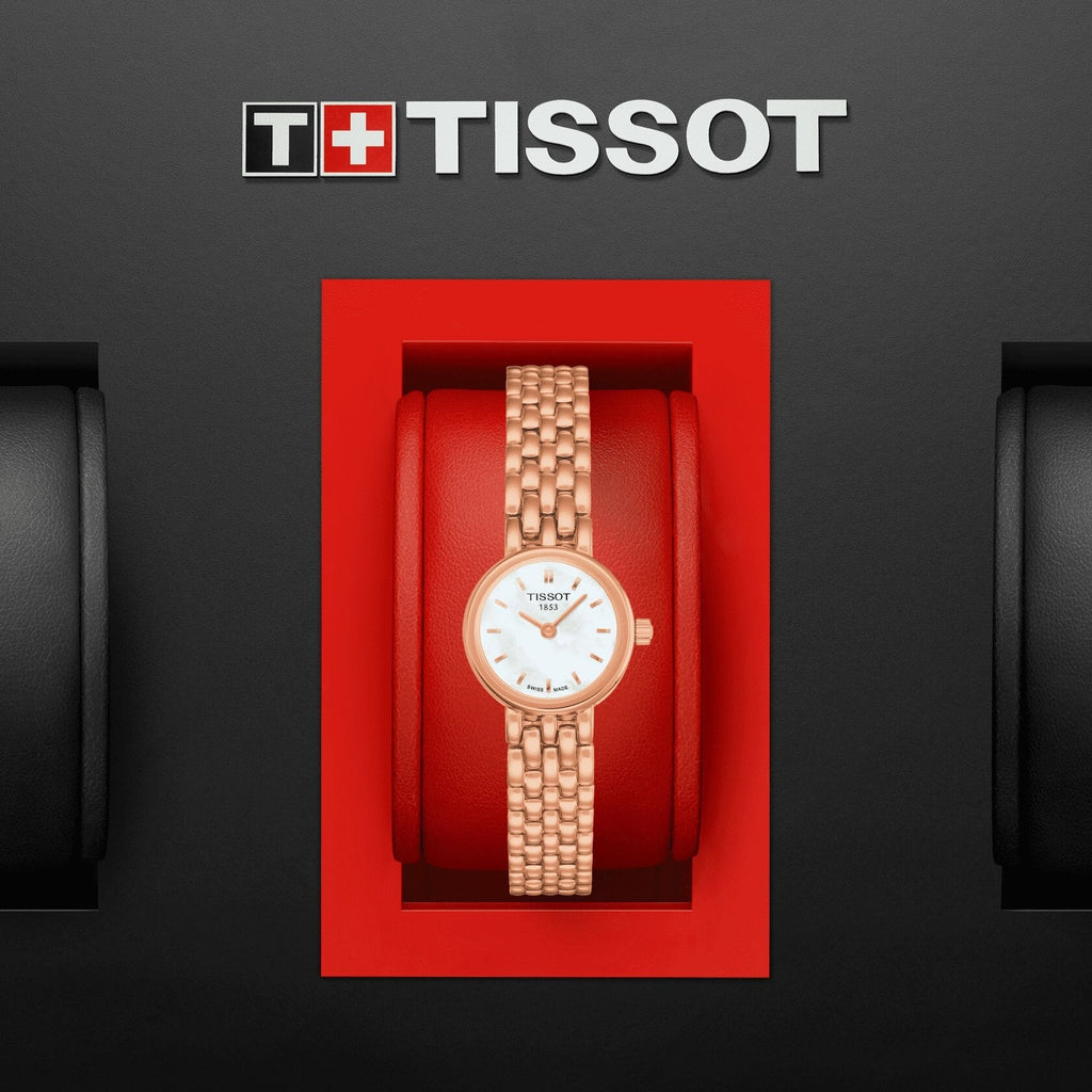 Tissot T Lady Lovely Mother of Pearl Dial Rose Gold Steel Strap Watch For Women - T058.009.33.111.00 Buy Now By Tissot