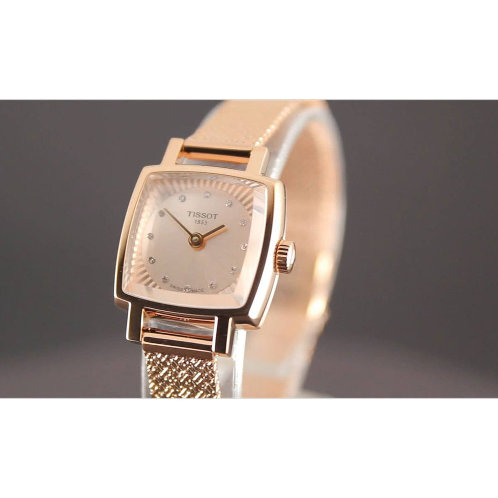 Tissot Lovely Square Lady Quartz Rose Gold Dial Rose Gold Mesh Bracelet Watch For Women - T058.109.33.456.00 Buy Now By Tissot