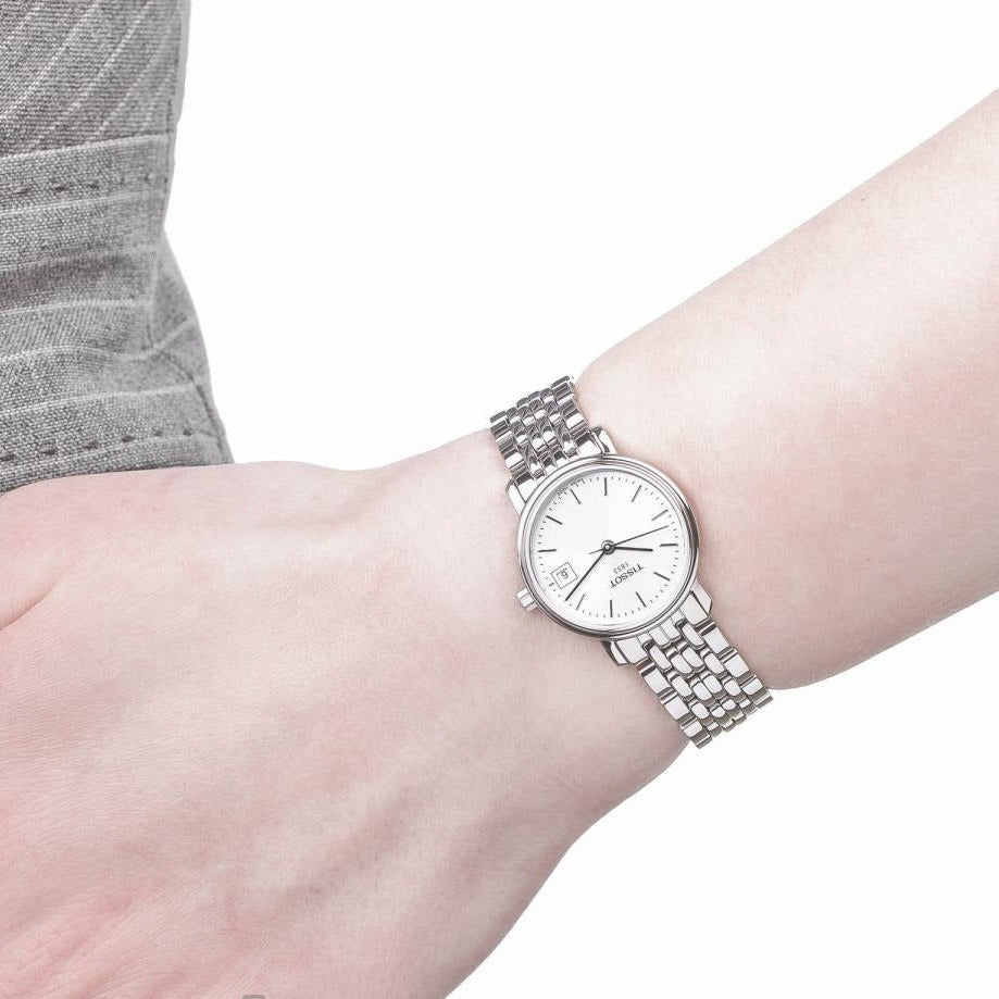 Tissot T Lady Lovely Silver Dial Silver Steel Strap Watch For Women - T058.009.11.031.00 Buy Now By Tissot
