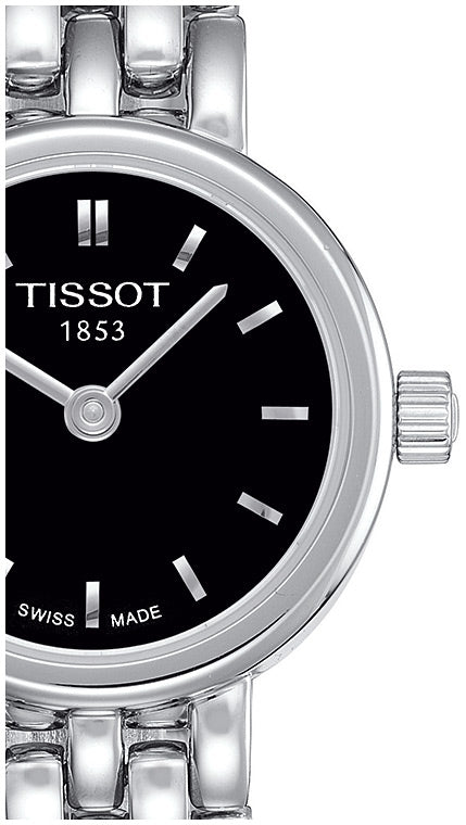 Tissot T Lady Lovely Black Dial Silver Steel Strap Watch For Women - T058.009.11.051.00 Buy Now By Tissot