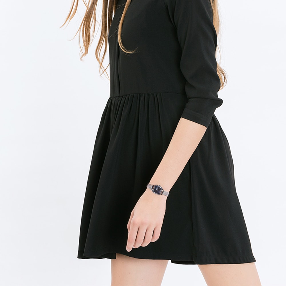 Tissot Lovely Square Blue Dial Silver Mesh Bracelet Watch For Women - T058.109.11.041.00 Buy Now By Tissot