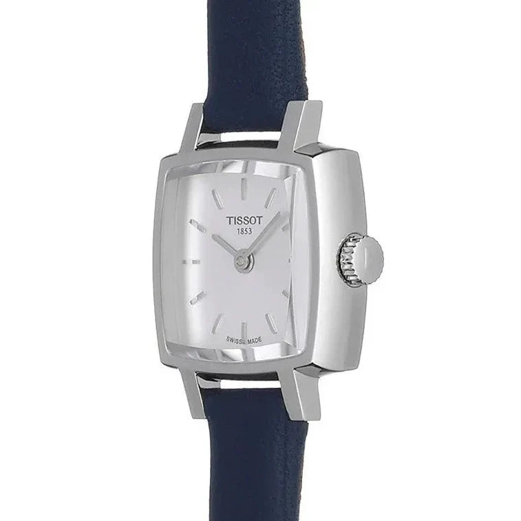 Tissot Lovely Square Silver Dial Blue Leather Strap Watch For Women - T058.109.16.031.00 Buy Now By Tissot