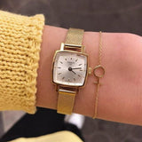 Tissot Lovely Square Silver Dial Gold Mesh Bracelet Watch For Women - T058.109.33.031.00 Buy Now By Tissot