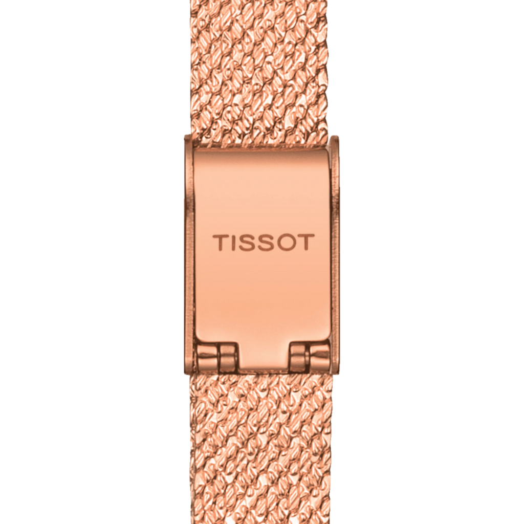Tissot Lovely Square Lady Quartz Rose Gold Dial Rose Gold Mesh Bracelet Watch For Women - T058.109.33.456.00 Buy Now By Tissot