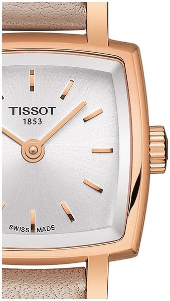 Tissot T Lady Lovely Square White Dial Pink Leather Strap Watch For Women - T058.109.36.031.00 Buy Now By Tissot