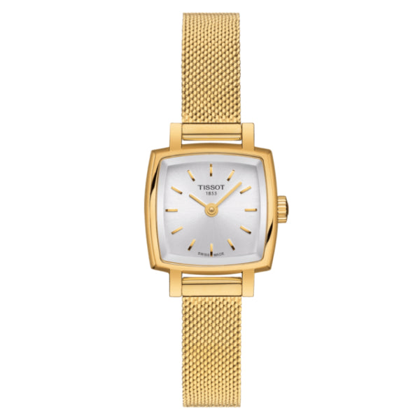 Tissot Lovely Square Silver Dial Gold Mesh Bracelet Watch For Women - T058.109.33.031.00 Buy Now By Tissot