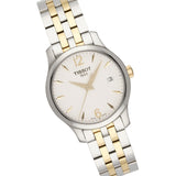 Tissot T Classic Tradition White Dial Two Tone Mesh Bracelet Watch for Women - T063.210.22.037.00 Buy Now By Tissot