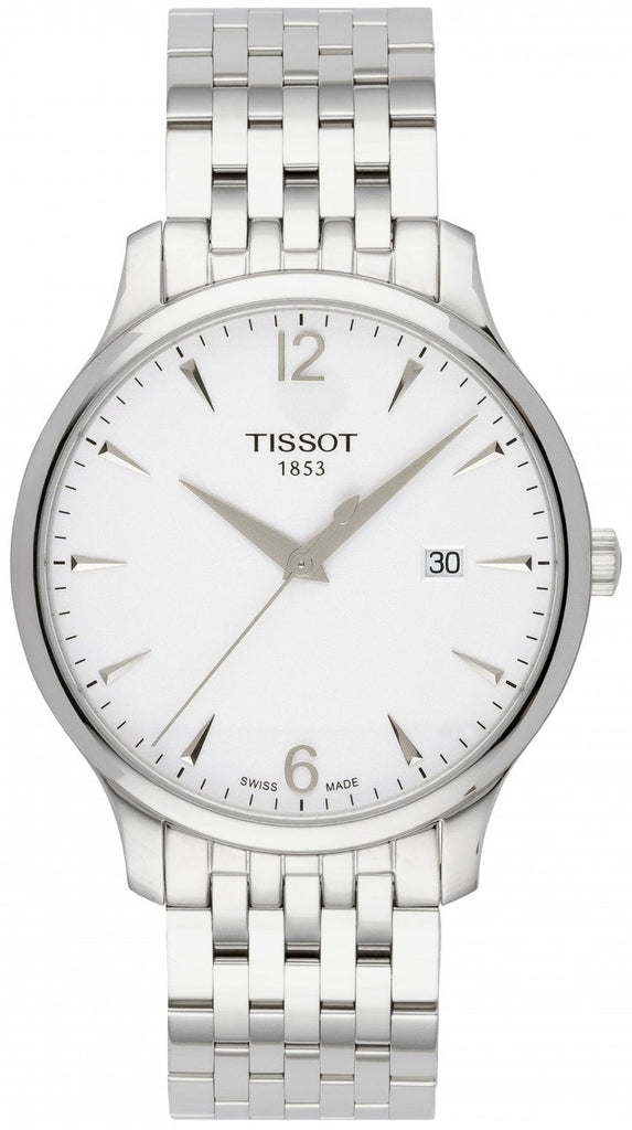 Tissot T Classic Tradition White Dial Silver Steel Strap Watch For Men - T063.610.11.037.00 Buy Now By Tissot