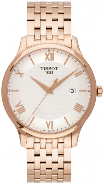 Tissot T Classic Tradition White Dial Rose Gold Steel Strap Watch For Women - T063.610.33.038.00 Buy Now By Tissot