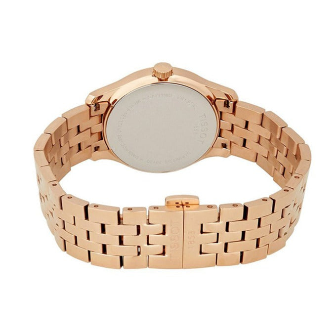 Tissot T Classic Tradition Lady White Dial Rose Gold Steel Strap Watch for Women - T063.210.33.037.00 Buy Now By Tissot