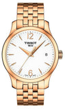 Tissot T Classic Tradition Lady White Dial Rose Gold Steel Strap Watch for Women - T063.210.33.037.00 Buy Now By Tissot