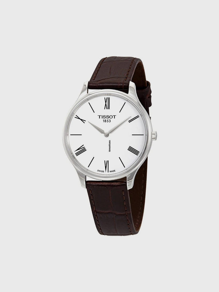 Tissot T Classic Tradition 5.5 Quartz White Dial Brown Leather Strap Watch For Men - T063.409.16.018.00 Buy Now By Tissot