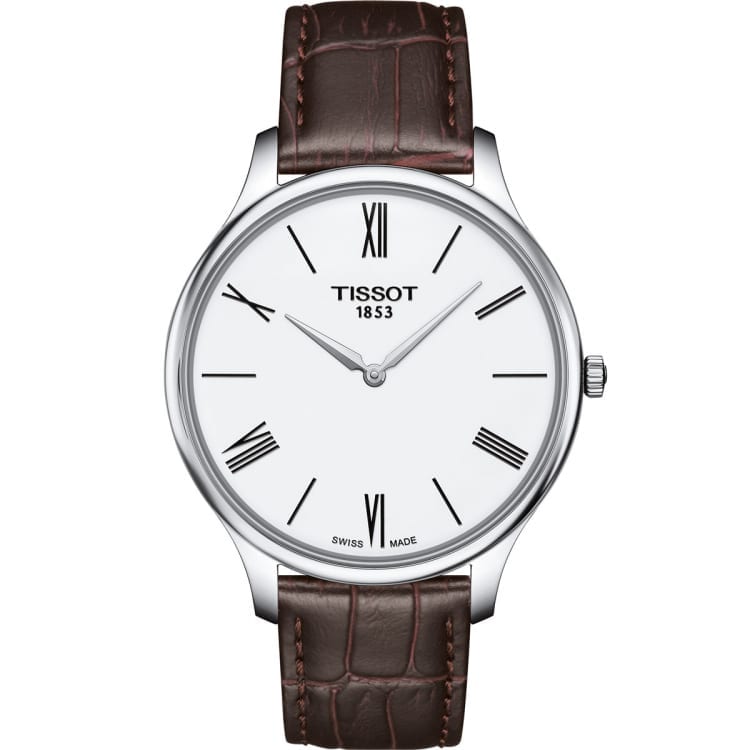 Tissot T Classic Tradition 5.5 Quartz White Dial Brown Leather Strap Watch For Men - T063.409.16.018.00 Buy Now By Tissot