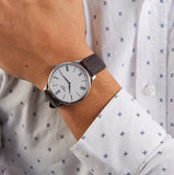 Tissot Tradition 5.5 White Dial Brown Leather Strap Watch for Men - T063.409.36.018.00 Buy Now By Tissot