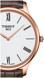 Tissot Tradition 5.5 White Dial Brown Leather Strap Watch for Men - T063.409.36.018.00 Buy Now By Tissot