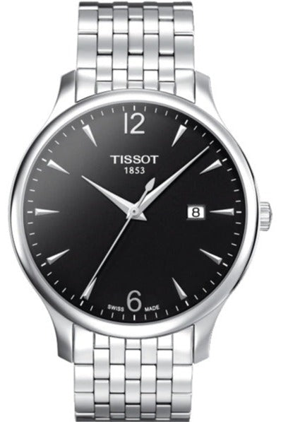 Tissot T Classic Tradition Black Dial Silver Steel Strap Watch For Men - T063.610.11.057.00 Buy Now By Tissot