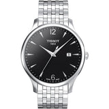 Tissot T Classic Tradition Black Dial Silver Steel Strap Watch For Men - T063.610.11.057.00 Buy Now By Tissot