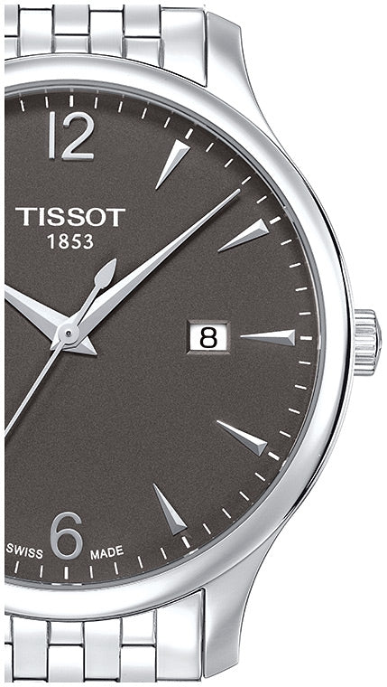 Tissot T Classic Tradition Grey Dial Silver Steel Strap Watch For Men - T063.610.11.067.00 Buy Now By Tissot