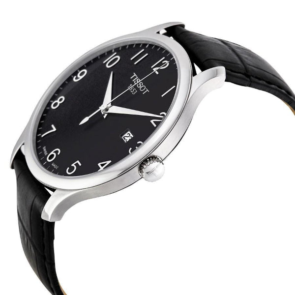 Tissot T Classic Tradition Black Dial Black Leather Strap Watch For Men - T063.610.16.052.00 Buy Now By Tissot