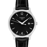 Tissot T Classic Tradition Black Dial Black Leather Strap Watch For Men - T063.610.16.057.00 Buy Now By Tissot
