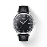 Tissot T Classic Tradition Quartz Black Dial Black Leather Strap Watch For Men - T063.610.16.058.00 Buy Now By Tissot