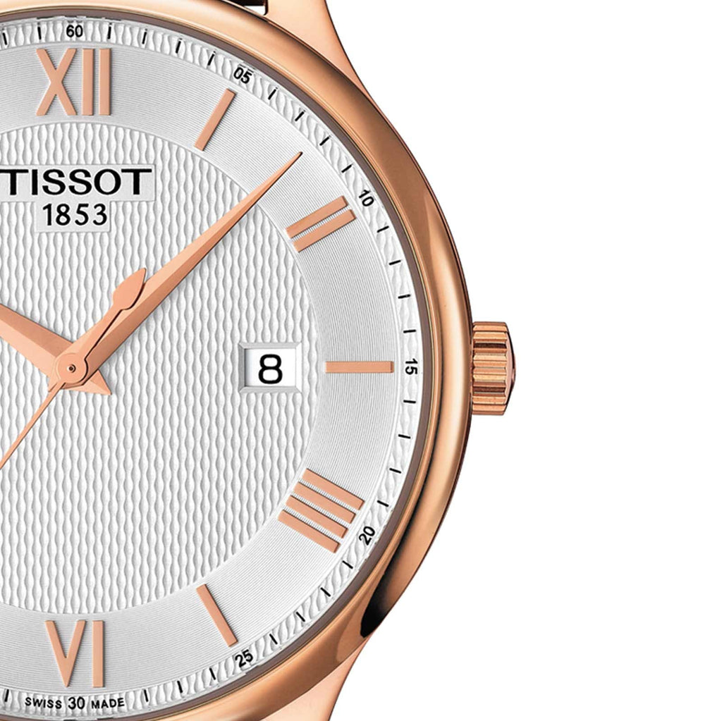 Tissot T Classic Tradition Silver Dial Brown Leather Strap Watch For Men - T063.610.36.038.00 Buy Now By Tissot